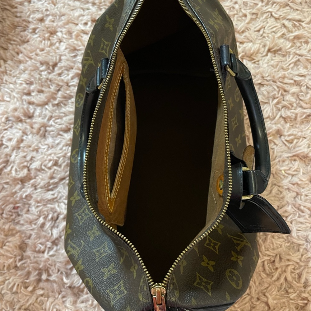 Louis Vuitton Brown Monogram Satchel with Gold Accents - Picture 5 of 15